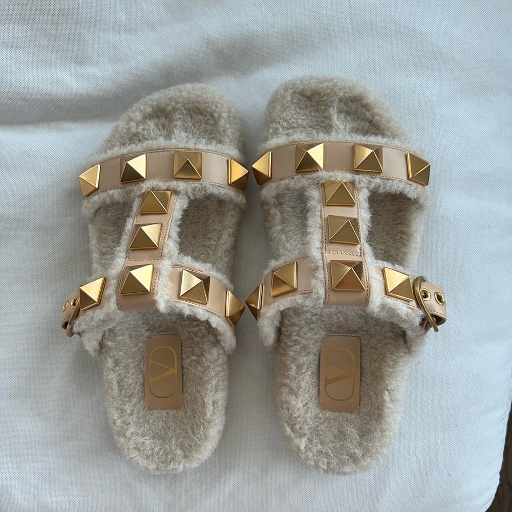 Valentino Roman Stud Slides